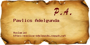 Pavlics Adelgunda névjegykártya